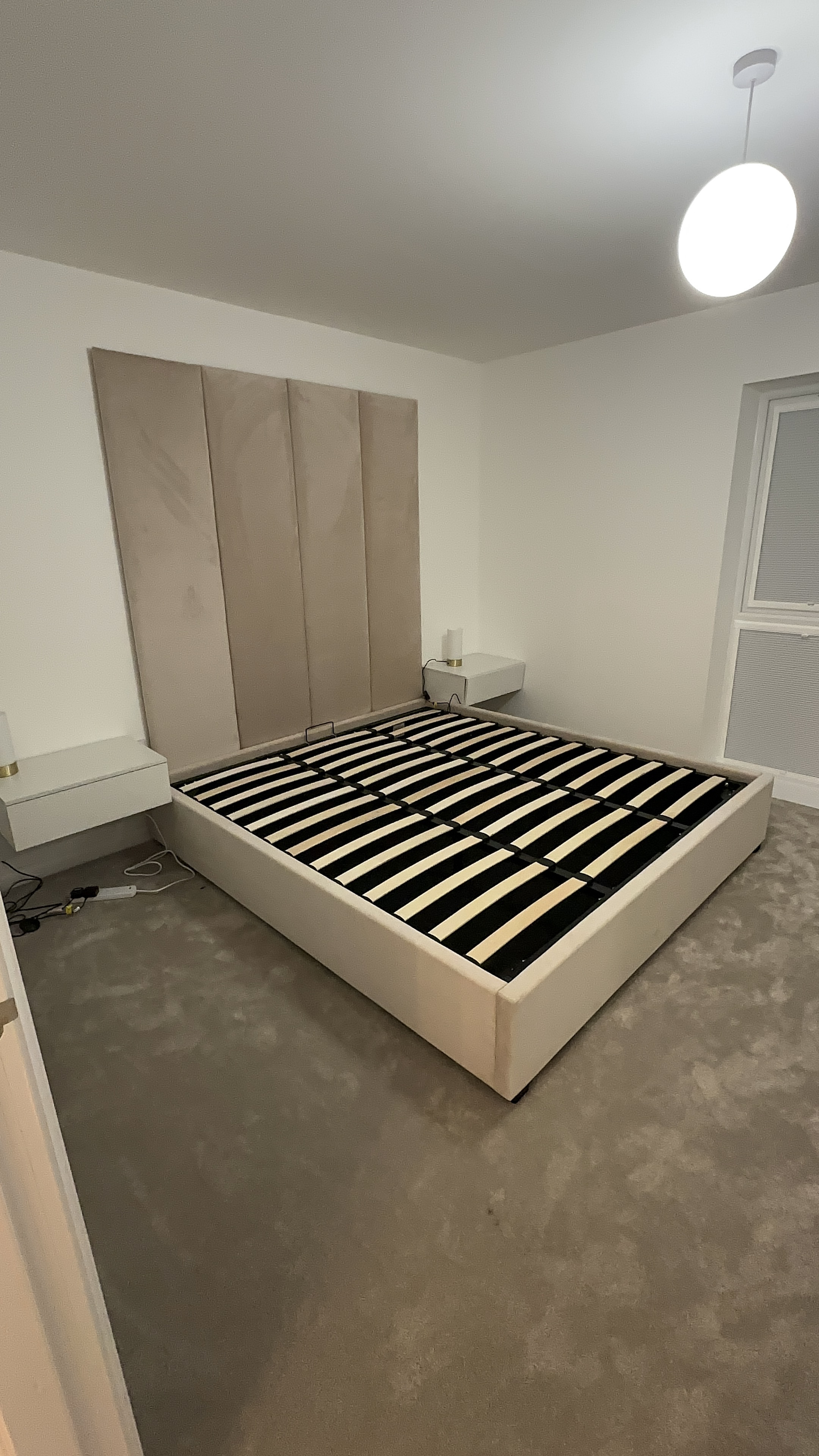 Assembled bed frame