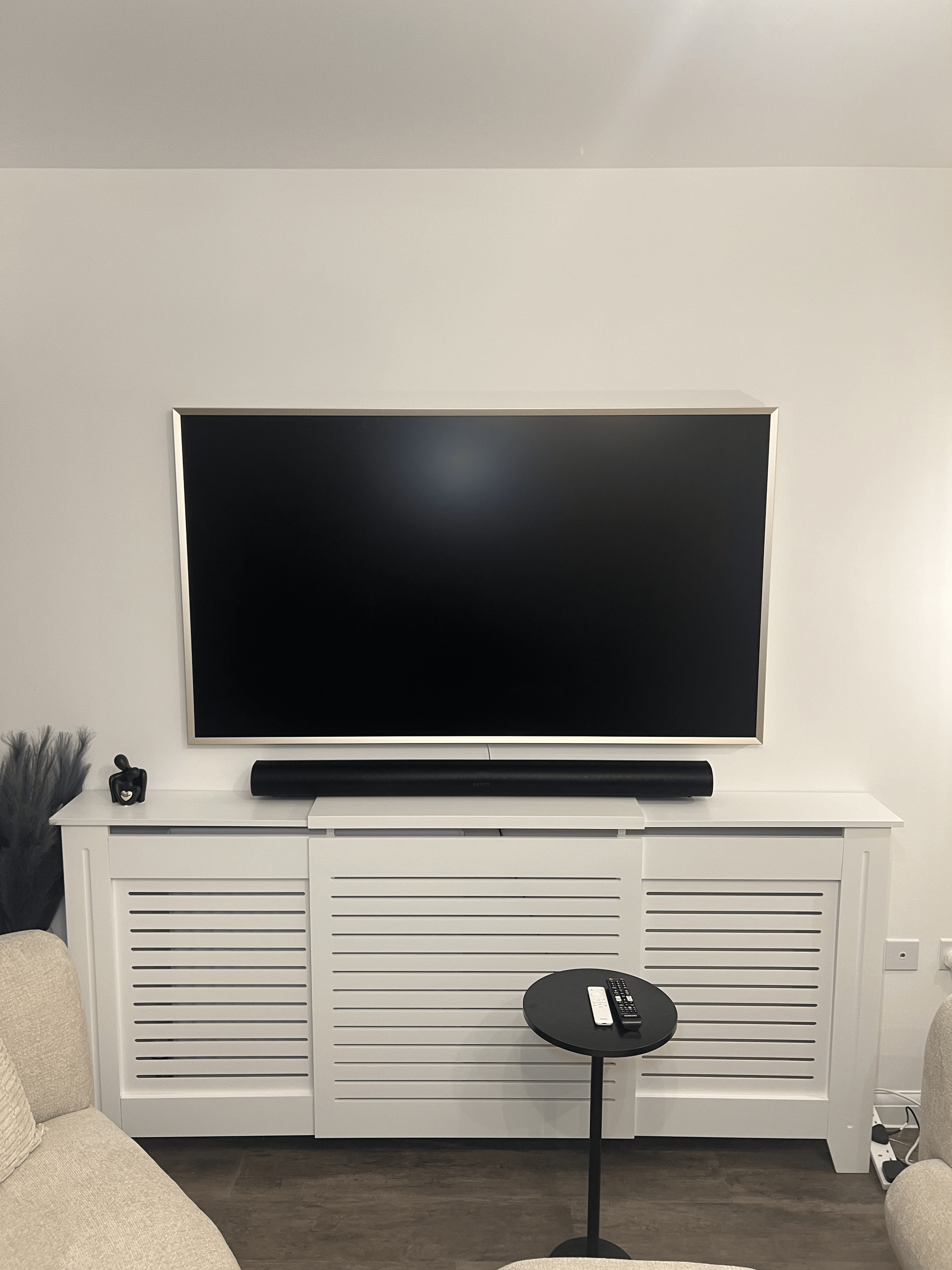 Mounted TV on wall